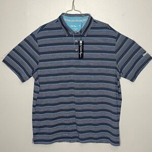 Walter Hagen Mens Perfect 11 Majors Bar Stripe Polo Shirt‎ NWT UPF 30+ 2XL